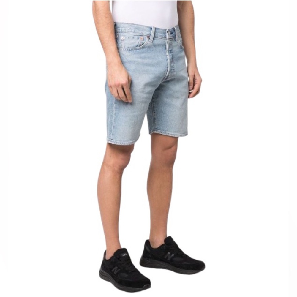 Hemmed knee-length denim shorts🦎🌵